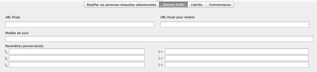 Option URL AdWords EDITOR 11.1 Clickoo Agence AdWords Paris 1024x235