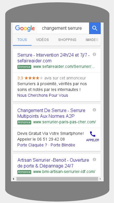 Résultats de recherche haut de page